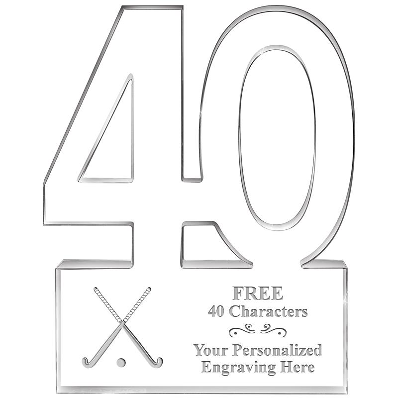 6" 40 YEARS OF SERVICE ACRYLIC