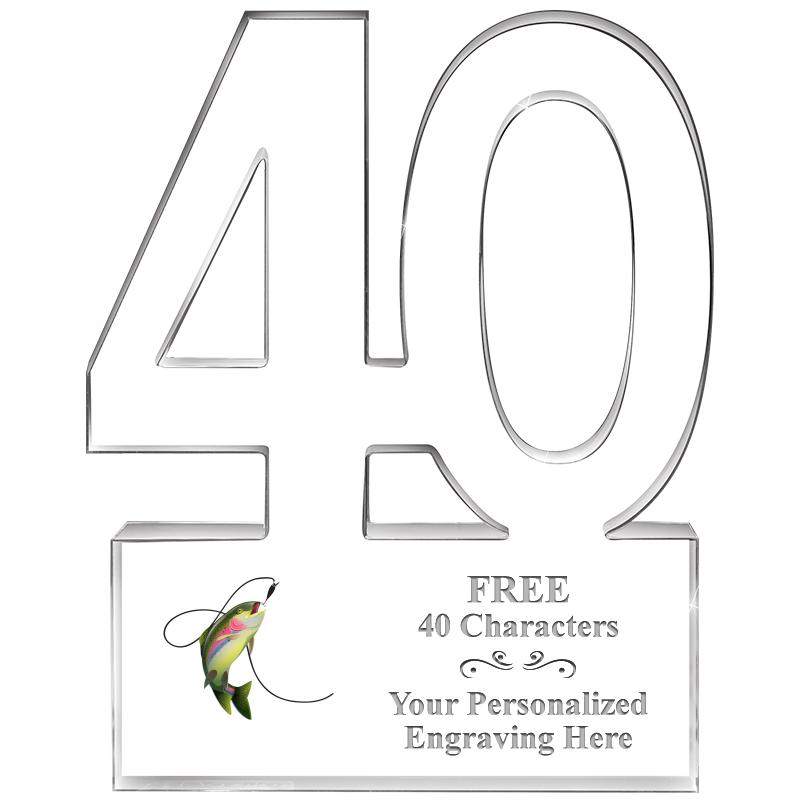 6" 40 YEARS OF SERVICE ACRYLIC