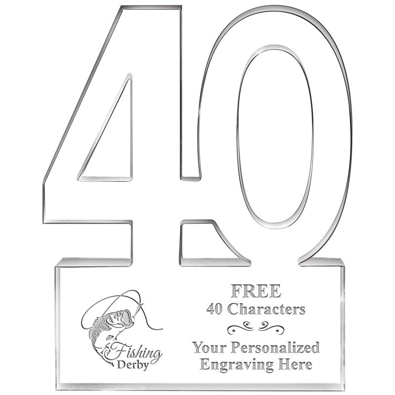 6" 40 YEARS OF SERVICE ACRYLIC