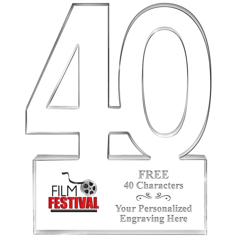 6" 40 YEARS OF SERVICE ACRYLIC