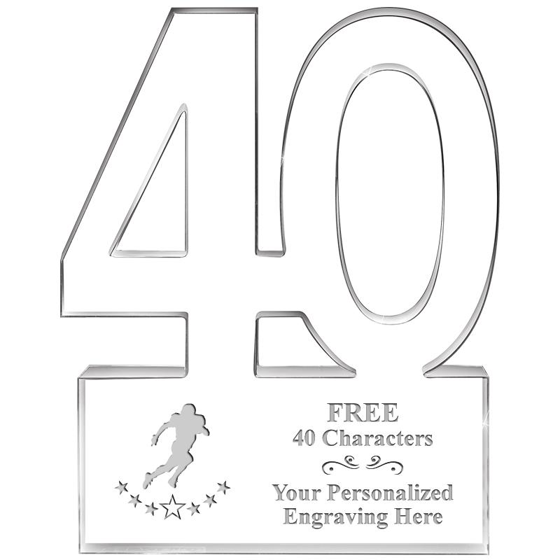 6" 40 YEARS OF SERVICE ACRYLIC