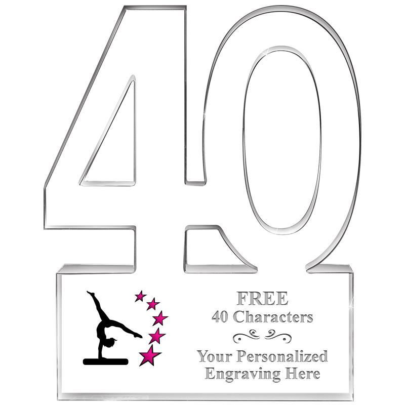 6" 40 YEARS OF SERVICE ACRYLIC