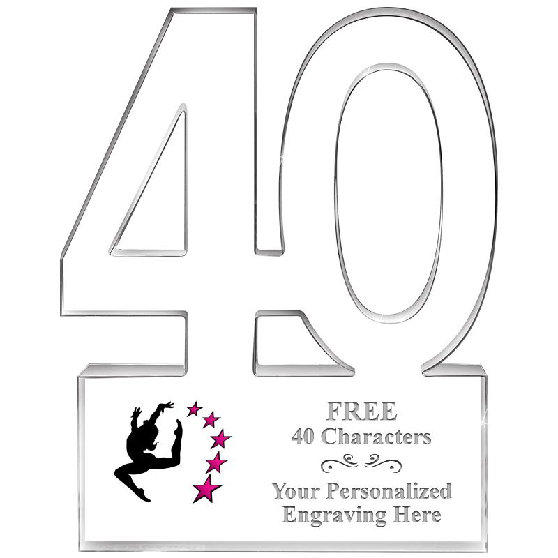 6" 40 YEARS OF SERVICE ACRYLIC