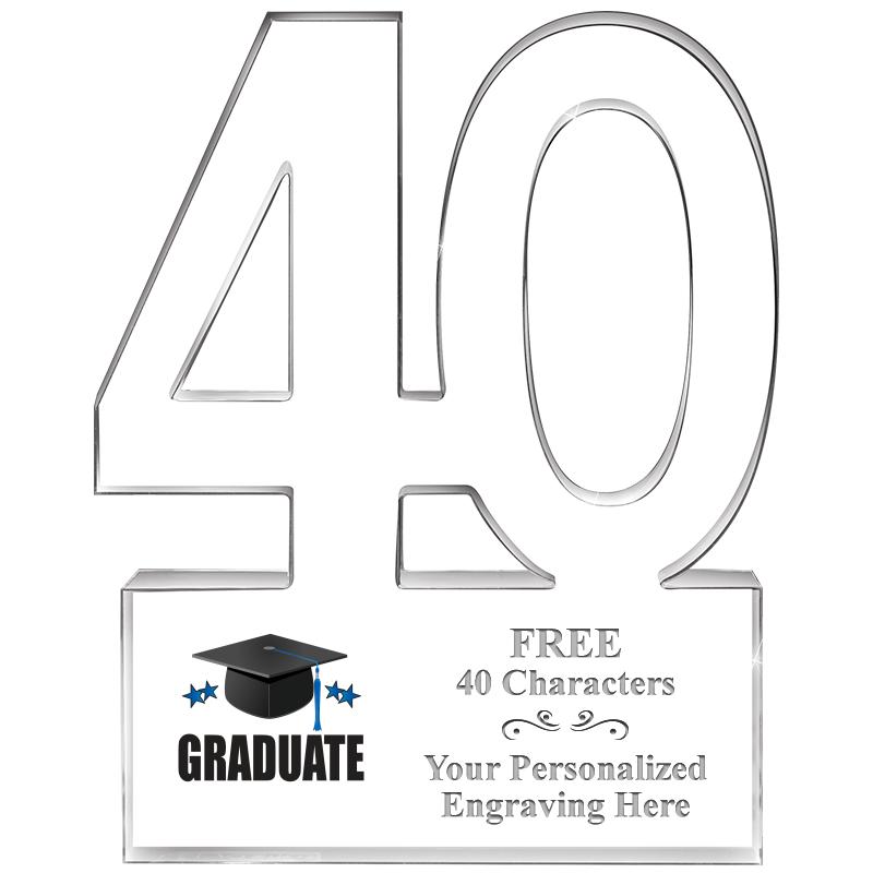 6" 40 YEARS OF SERVICE ACRYLIC