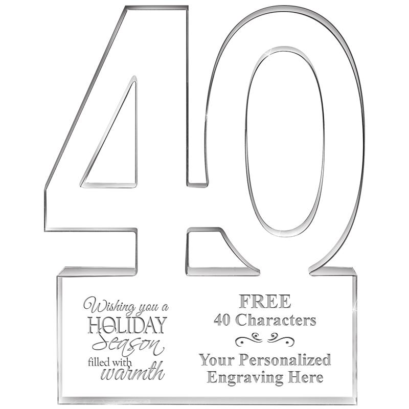 6" 40 YEARS OF SERVICE ACRYLIC