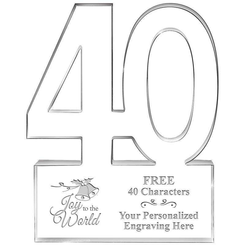 6" 40 YEARS OF SERVICE ACRYLIC