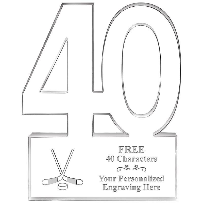 6" 40 YEARS OF SERVICE ACRYLIC