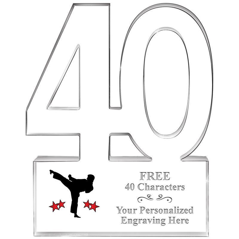 6" 40 YEARS OF SERVICE ACRYLIC