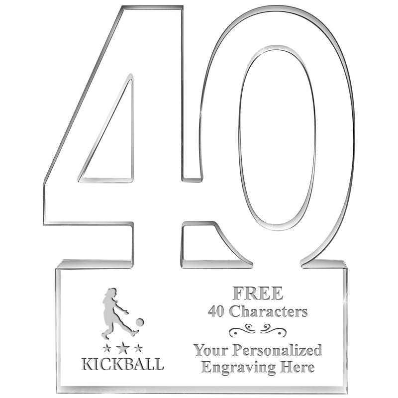 6" 40 YEARS OF SERVICE ACRYLIC