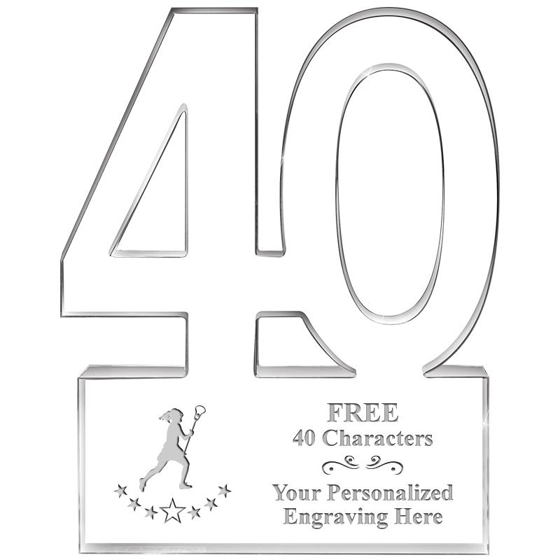 6" 40 YEARS OF SERVICE ACRYLIC