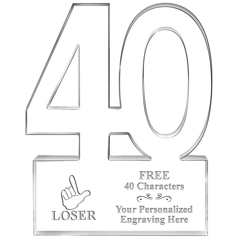 6" 40 YEARS OF SERVICE ACRYLIC