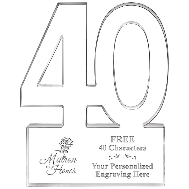 6" 40 YEARS OF SERVICE ACRYLIC