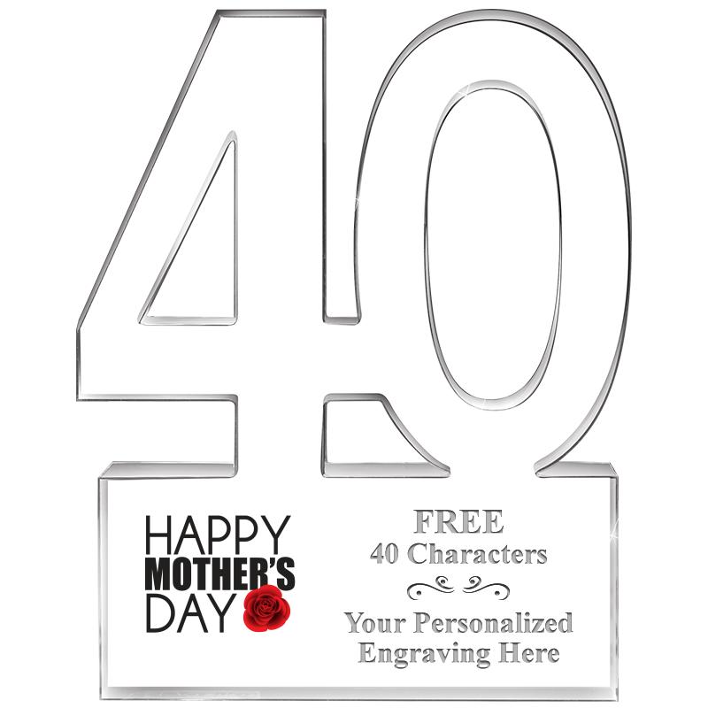 6" 40 YEARS OF SERVICE ACRYLIC