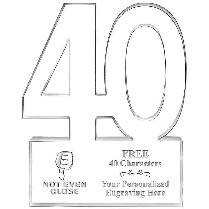 6" 40 YEARS OF SERVICE ACRYLIC