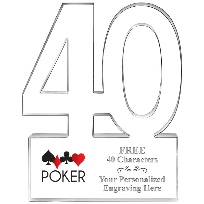 6" 40 YEARS OF SERVICE ACRYLIC