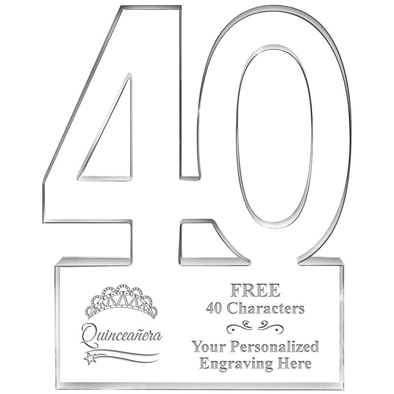 6" 40 YEARS OF SERVICE ACRYLIC