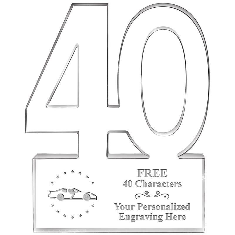 6" 40 YEARS OF SERVICE ACRYLIC