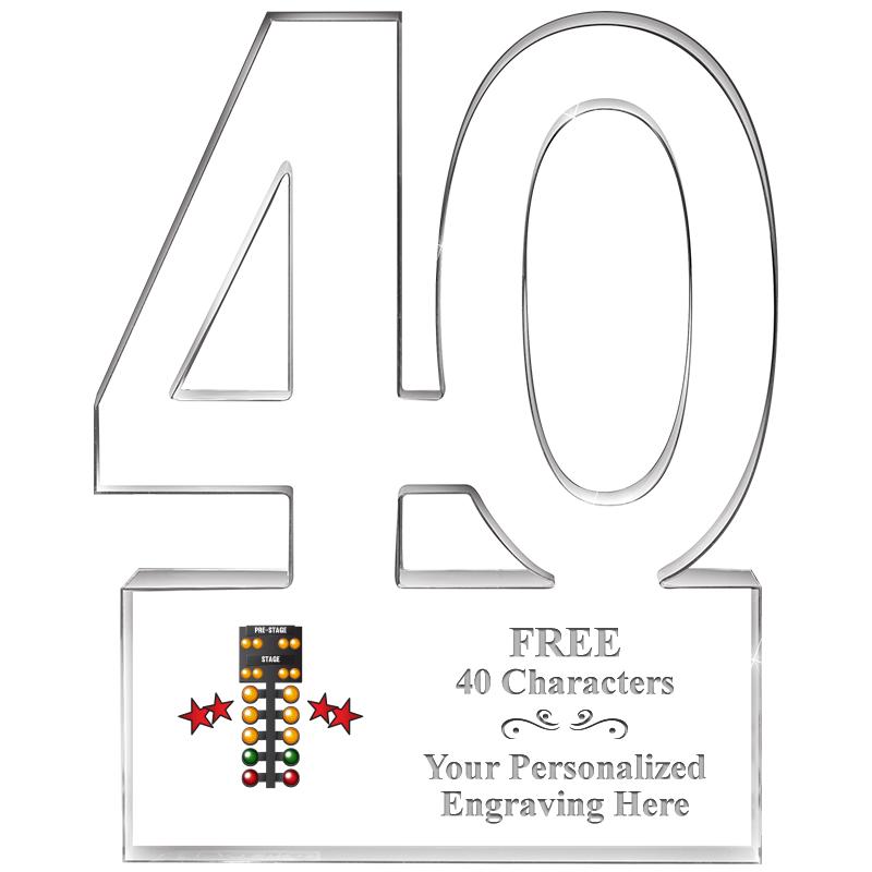 6" 40 YEARS OF SERVICE ACRYLIC