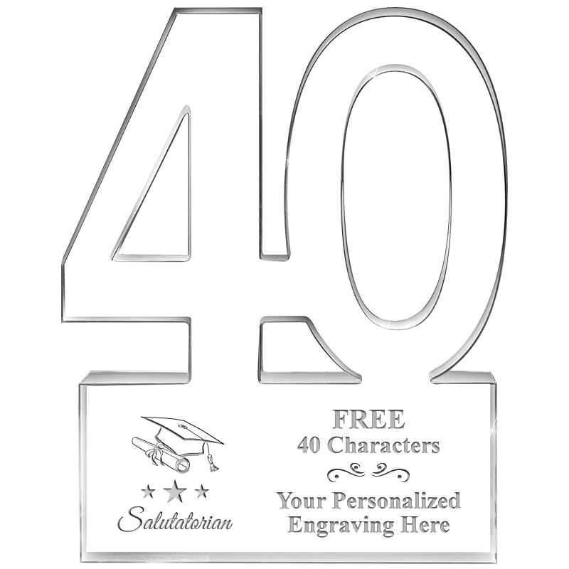 6" 40 YEARS OF SERVICE ACRYLIC