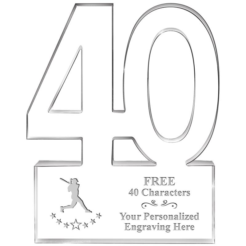 6" 40 YEARS OF SERVICE ACRYLIC