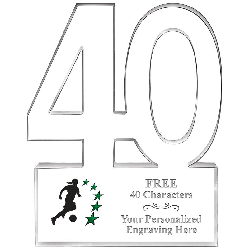 6" 40 YEARS OF SERVICE ACRYLIC