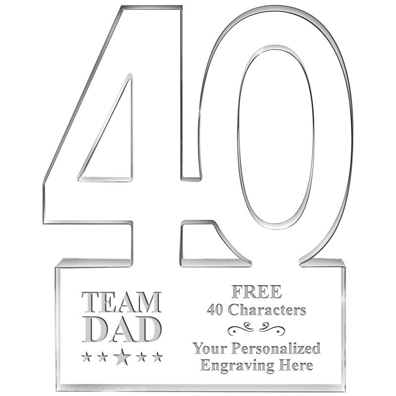 6" 40 YEARS OF SERVICE ACRYLIC