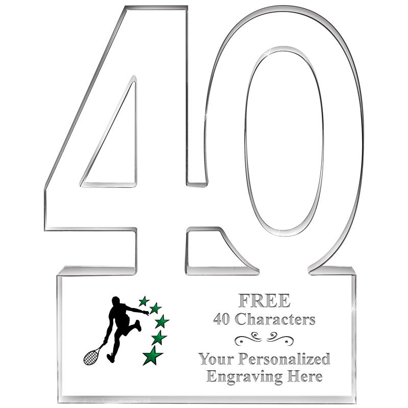 6" 40 YEARS OF SERVICE ACRYLIC