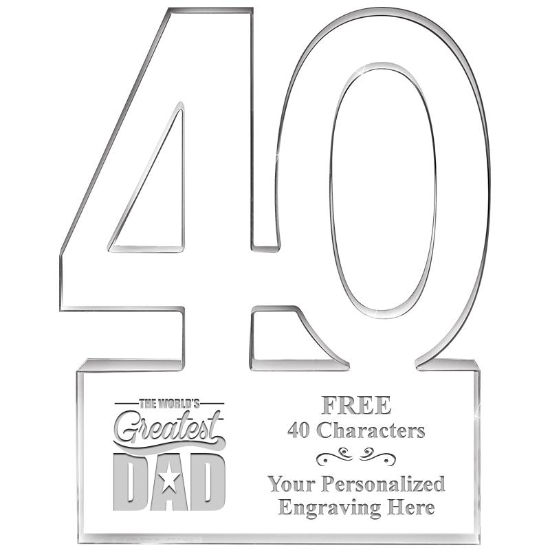 6" 40 YEARS OF SERVICE ACRYLIC