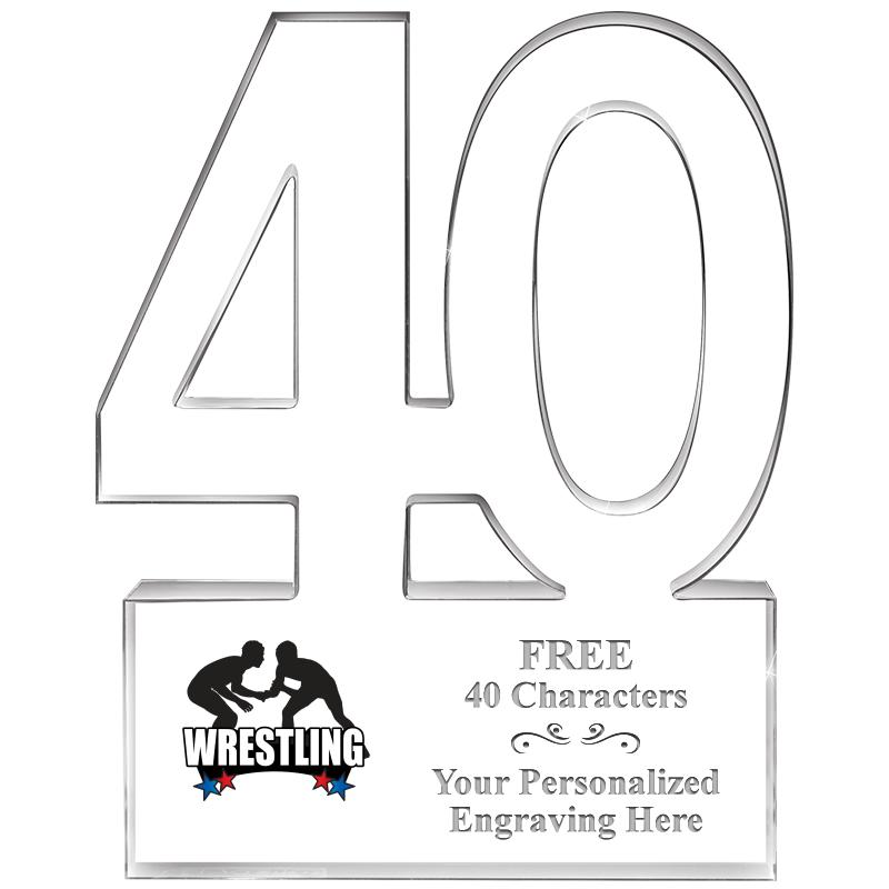 6" 40 YEARS OF SERVICE ACRYLIC