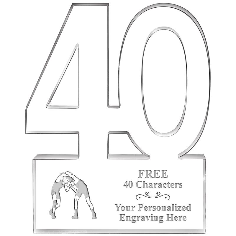 6" 40 YEARS OF SERVICE ACRYLIC