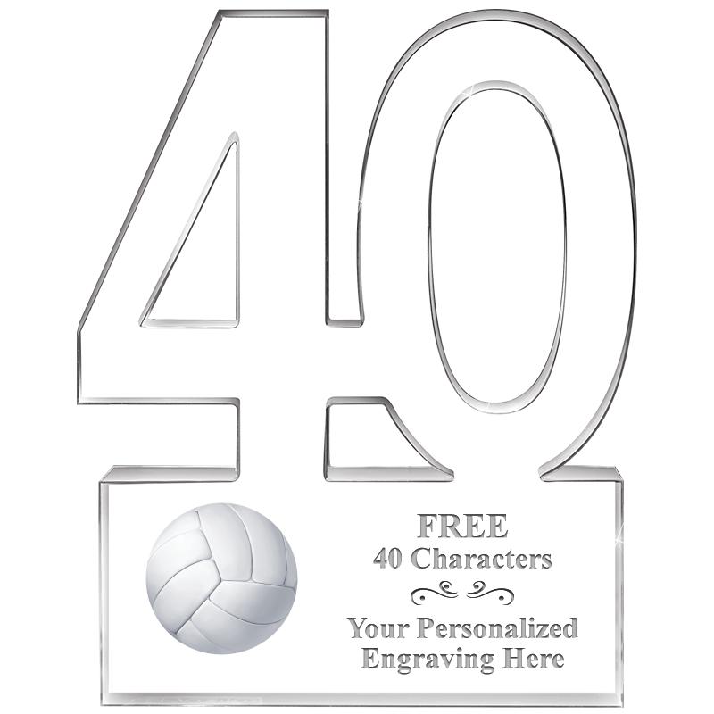 6" 40 YEARS OF SERVICE ACRYLIC