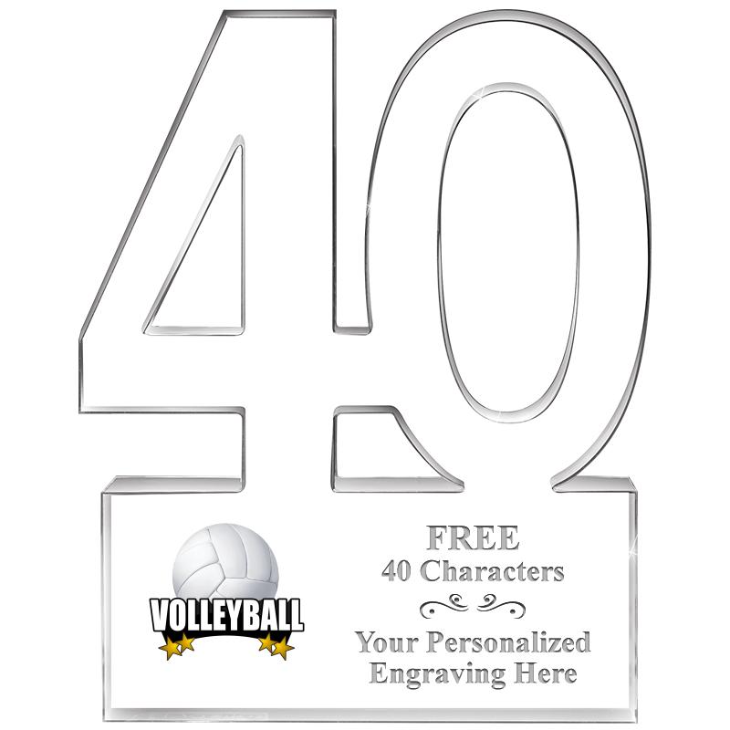 6" 40 YEARS OF SERVICE ACRYLIC