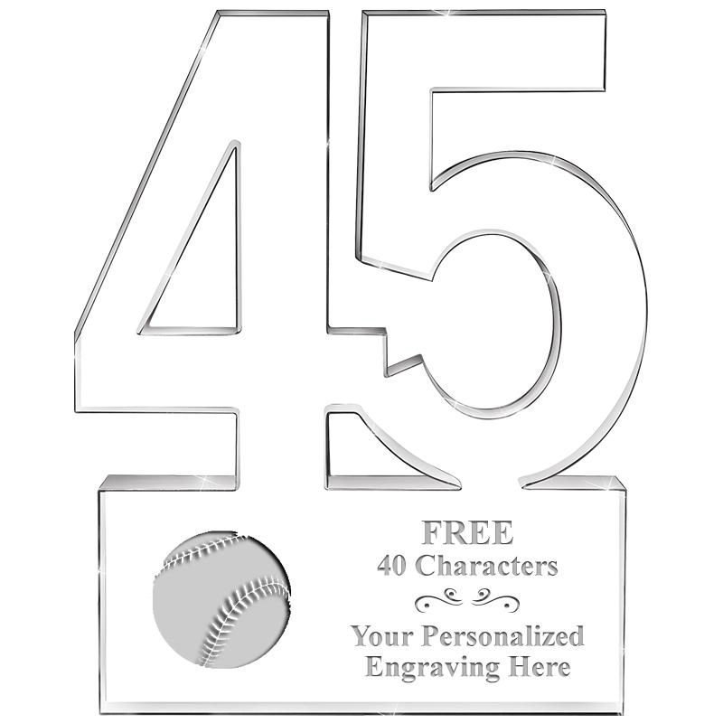 6" 45 YEARS OF SERVICE ACRYLIC