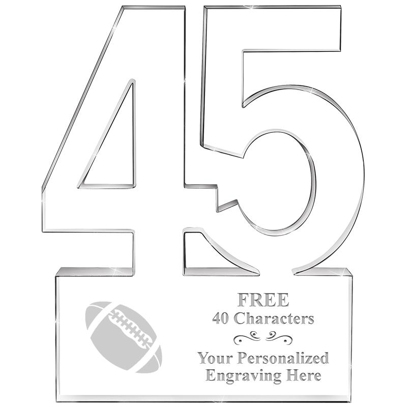 6" 45 YEARS OF SERVICE ACRYLIC