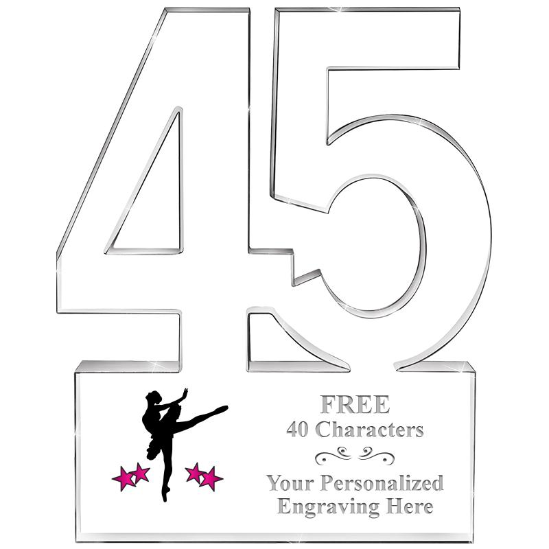 6" 45 YEARS OF SERVICE ACRYLIC