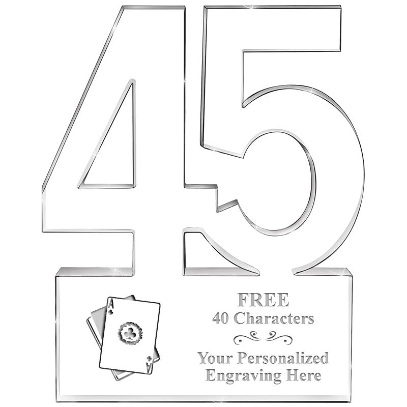 6" 45 YEARS OF SERVICE ACRYLIC