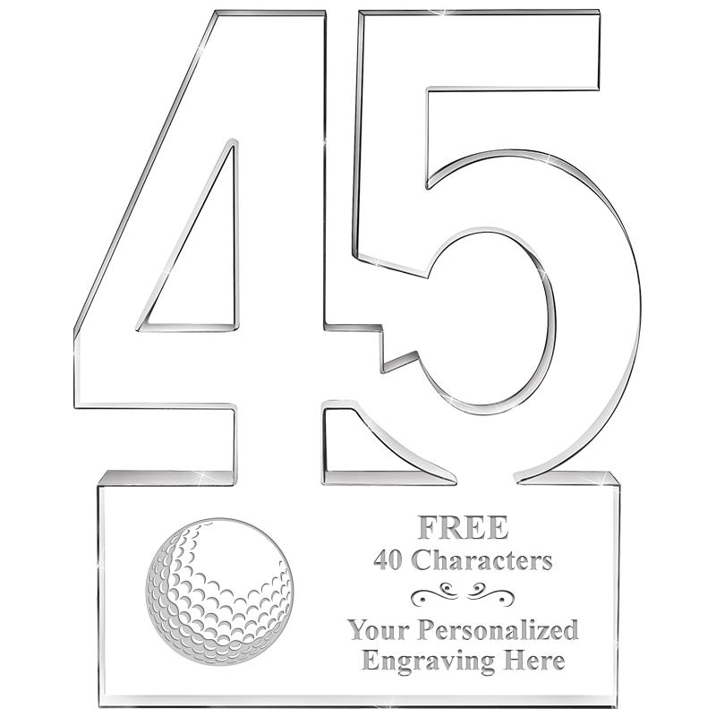 6" 45 YEARS OF SERVICE ACRYLIC