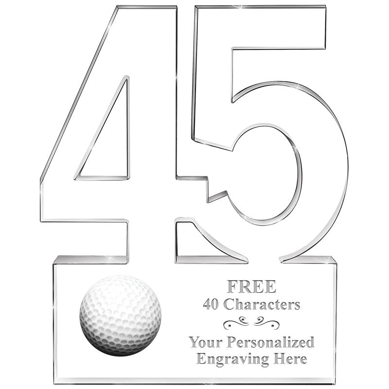 6" 45 YEARS OF SERVICE ACRYLIC