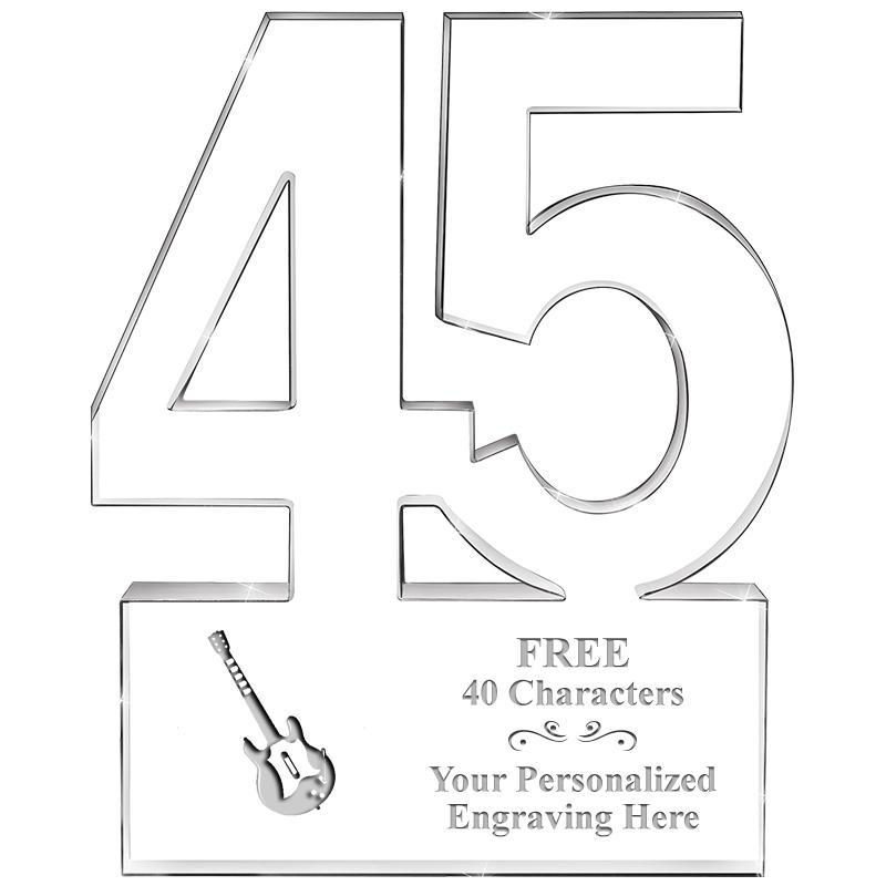 6" 45 YEARS OF SERVICE ACRYLIC