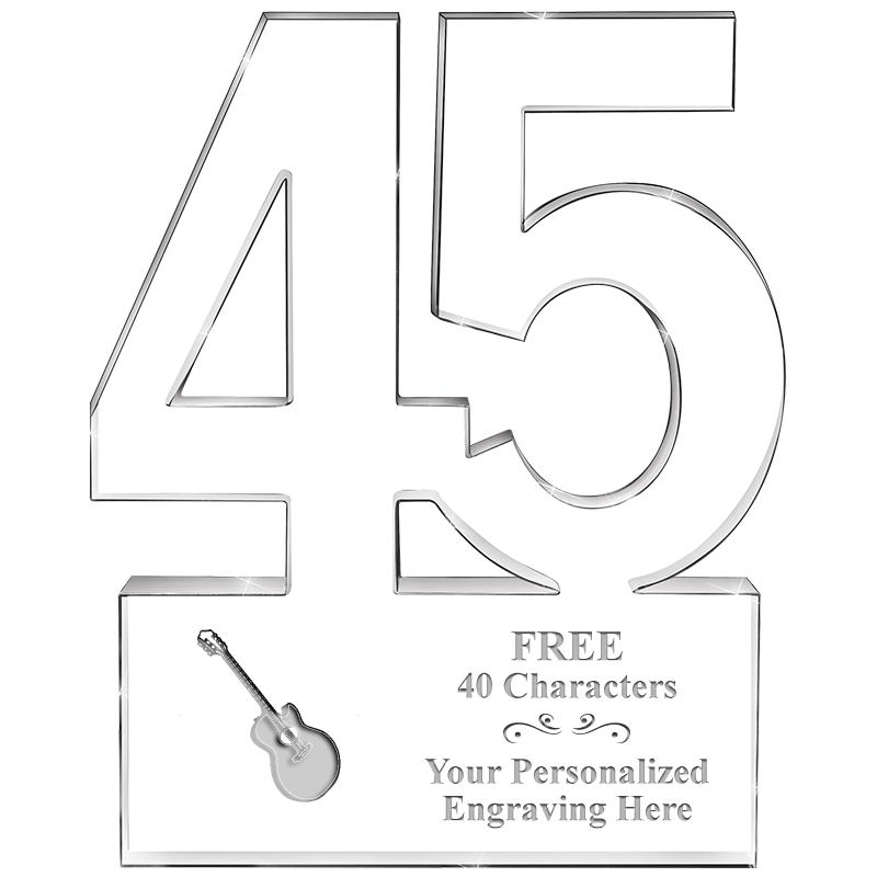 6" 45 YEARS OF SERVICE ACRYLIC