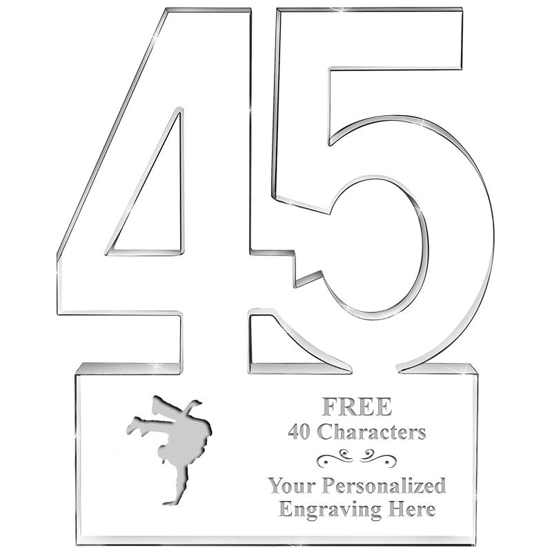 6" 45 YEARS OF SERVICE ACRYLIC