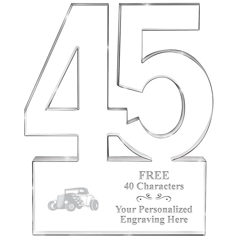 6" 45 YEARS OF SERVICE ACRYLIC