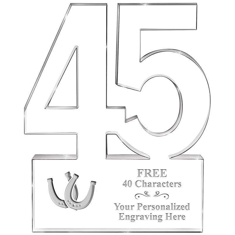 6" 45 YEARS OF SERVICE ACRYLIC