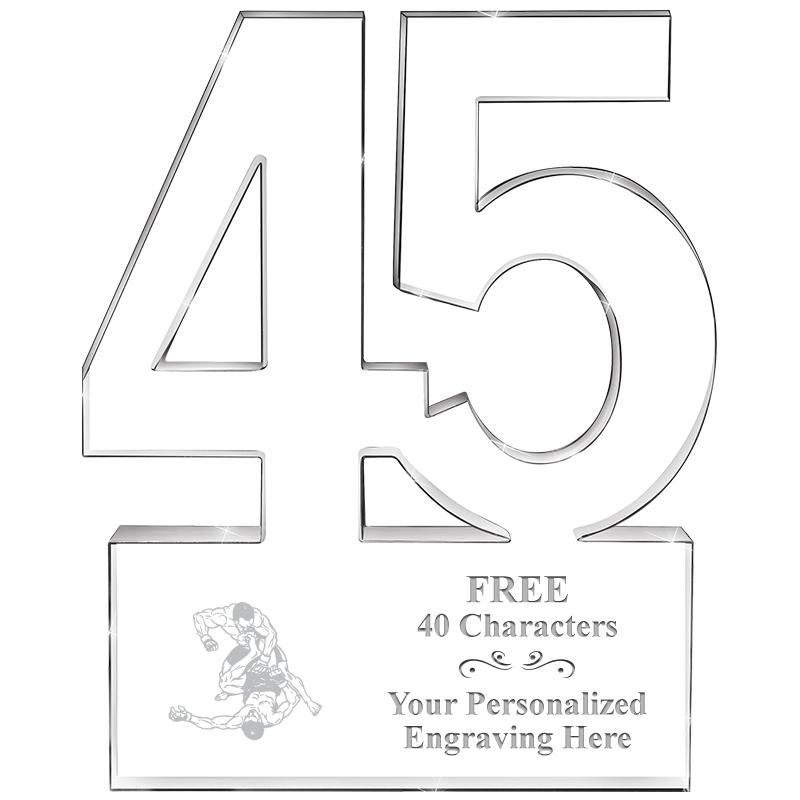 6" 45 YEARS OF SERVICE ACRYLIC