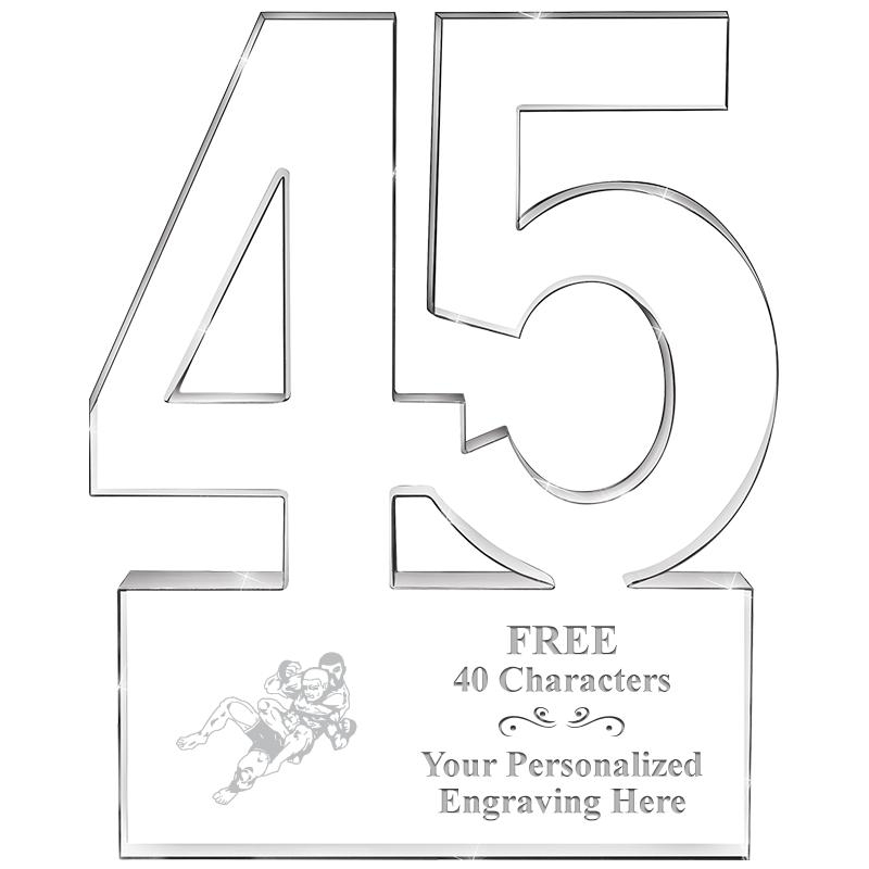 6" 45 YEARS OF SERVICE ACRYLIC