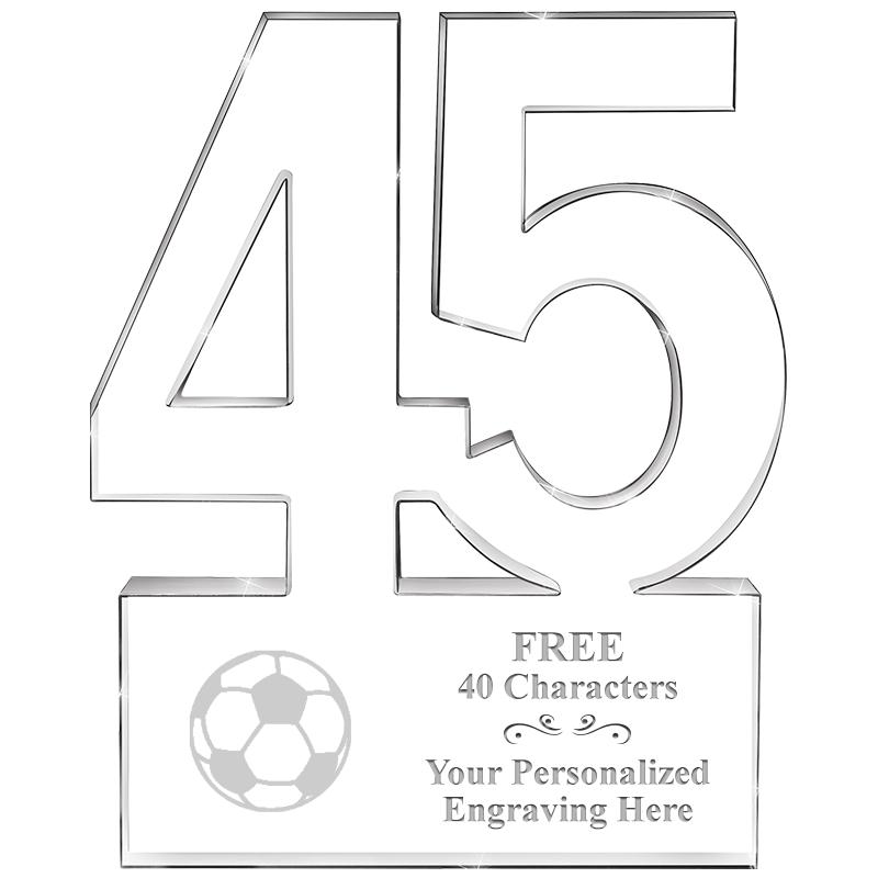 6" 45 YEARS OF SERVICE ACRYLIC