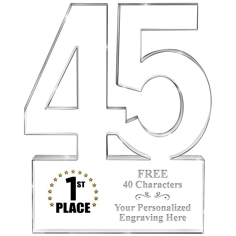 6" 45 YEARS OF SERVICE ACRYLIC