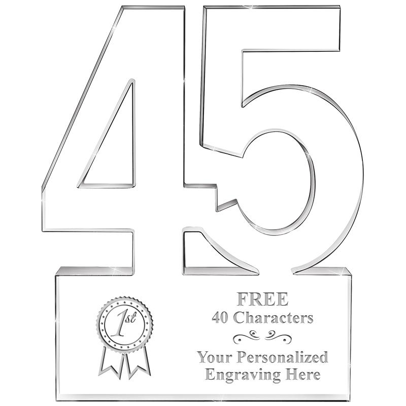 6" 45 YEARS OF SERVICE ACRYLIC