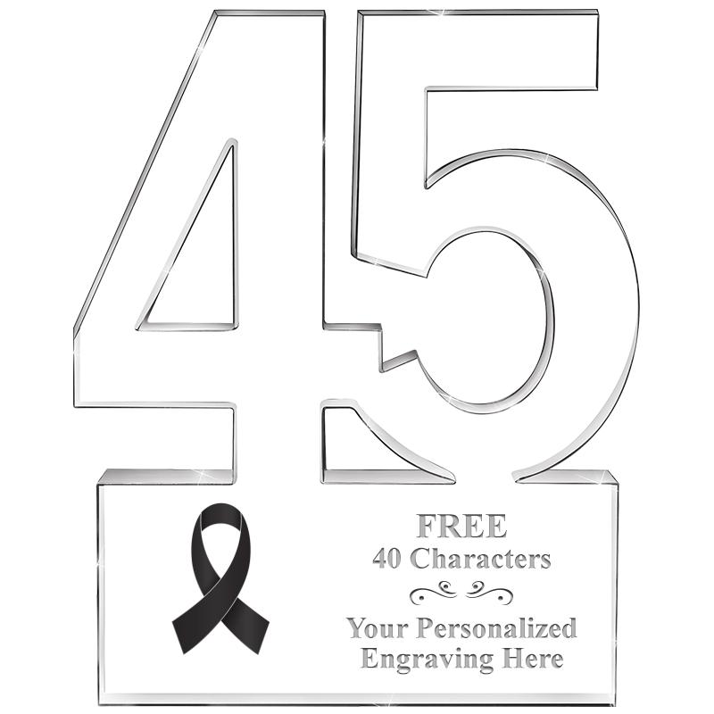 6" 45 YEARS OF SERVICE ACRYLIC