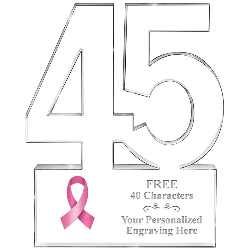 6" 45 YEARS OF SERVICE ACRYLIC